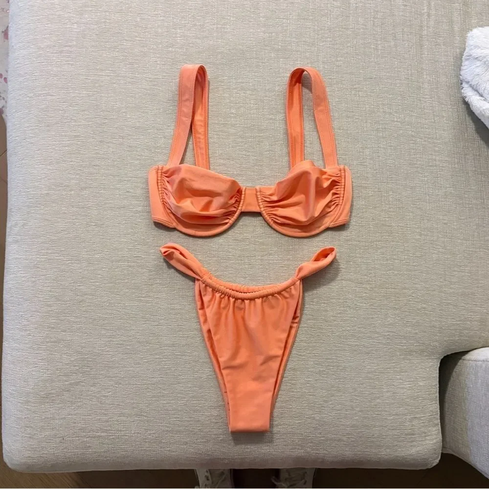 Belle the Label XL/L Bikini Set Oracle Top Bare Bottom Free People Camelia NEW